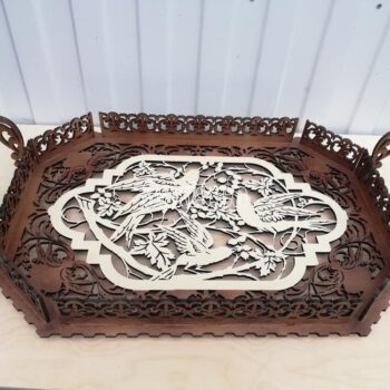 Intra απο ξύλο plywood 3mm-4mm πάχος - Διακοσμητικό πρότυπο δίσκου Δίασταση 30x30 cm Intraeaxys-eoxlv9vo - Image 1