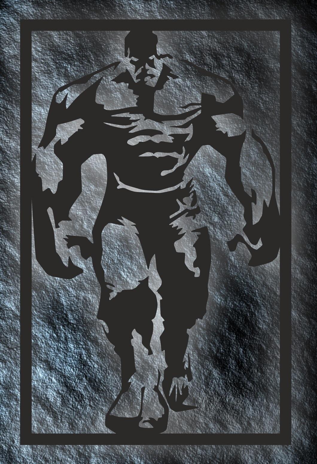 Intra απο ξύλο plywood 3mm-4mm πάχος - Σχέδιο Hulk CNC Δίασταση 30x30 cm Intraeaxys-voq25r5o