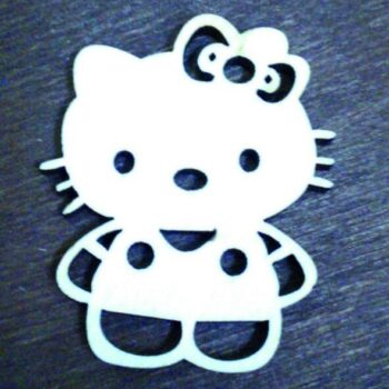 Intra απο ξύλο plywood 3mm-4mm πάχος - Hello Kitty Cat Cutout Δίασταση 30x30 cm Intraeaxys-67wl8p31 - Image 1