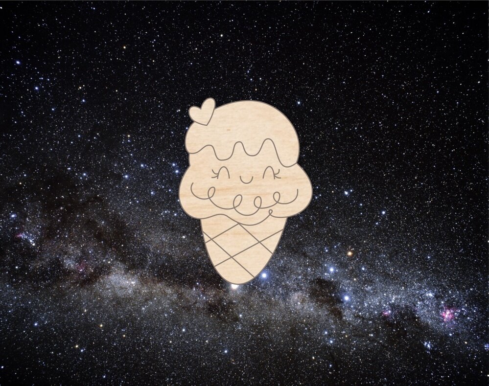 Intra απο ξύλο plywood 3mm-4mm πάχος - Παγωτό ντεκόρ για πάρτι Popsicle Δίασταση 30x30 cm Intraeaxys-eoxl5n4o