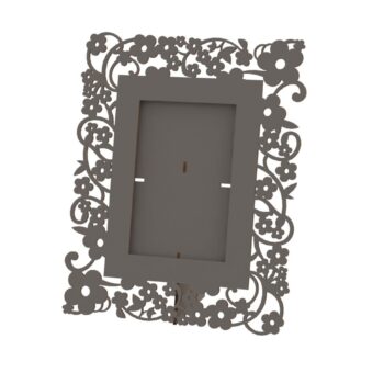 Intra απο ξύλο plywood 3mm-4mm πάχος - Λουλούδια κορνίζα Δίασταση 30x30 cm Intraeaxys-ro6pzm7x - Image 1