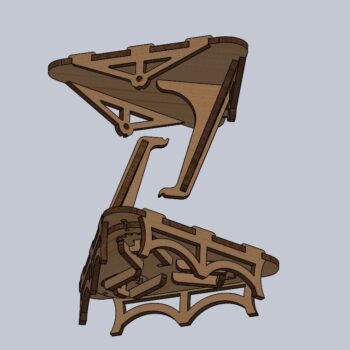 Intra απο ξύλο plywood 3mm-4mm πάχος - Τραπέζι Tensegrity 3mm Δίασταση 30x30 cm Intraeaxys-eo0q4d01 - Image 4