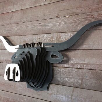 Intra απο ξύλο plywood 3mm-4mm πάχος - Τρισδιάστατο παζλ Buffalo Head Δίασταση 30x30 cm Intraeaxys-ro6xz2ox - Image 1