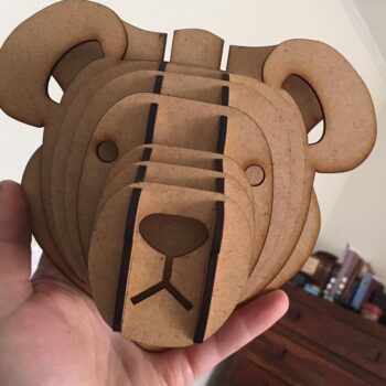 Intra απο ξύλο plywood 3mm-4mm πάχος - Αρκουδάκι Δίασταση 30x30 cm Intraeaxys-ro6xy3ox - Image 1