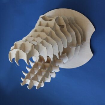 Intra απο ξύλο plywood 3mm-4mm πάχος - golova-krokodila – Crocodile Head 3D Puzzle Δίασταση 30x30 cm Intraeaxys-r1zknl1l - Image 1