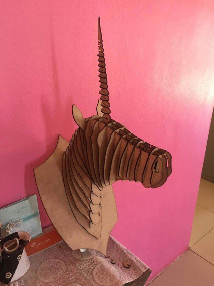 Intra απο ξύλο plywood 3mm-4mm πάχος - Edinorog Pravlennyy 3mm Δίασταση 30x30 cm Intraeaxys-m1d40y1k