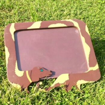 Intra απο ξύλο plywood 3mm-4mm πάχος - Κορνίζα Dachshund Δίασταση 30x30 cm Intraeaxys-078yqmjo - Image 1