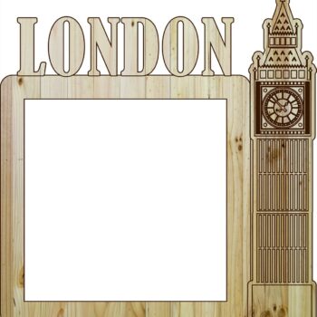 Intra απο ξύλο plywood 3mm-4mm πάχος - Κορνίζα στο Λονδίνο Δίασταση 30x30 cm Intraeaxys-yon38x7r - Image 1