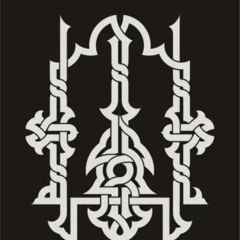 Intra απο ξύλο plywood 3mm-4mm πάχος - Ο Αλλάχ στην καλλιτεχνική καλλιγραφία Kufi Δίασταση 30x30 cm Intraeaxys-qomng573 - Image 1