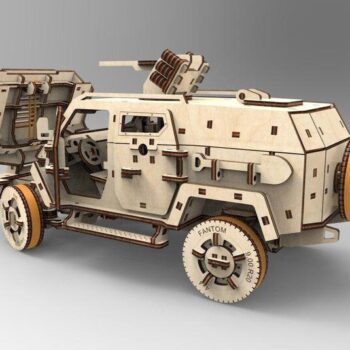 Intra απο ξύλο plywood 3mm-4mm πάχος - Armored Car 3D Puzzle 3mm Δίασταση 30x30 cm Intraeaxys-d1lvqego - Image 5