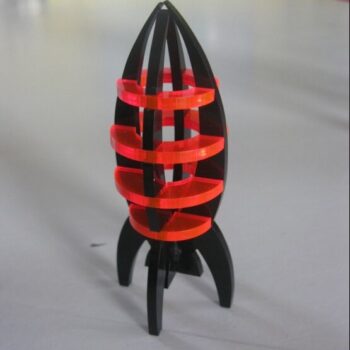 Intra απο ξύλο plywood 3mm-4mm πάχος - 3D παζλ Space Rocket Δίασταση 30x30 cm Intraeaxys-qomm8p5o - Image 1