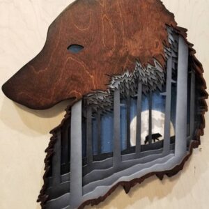 Intra απο ξύλο plywood 3mm-4mm πάχος - Wolf Art Arch Δίασταση 30x30 cm Intraeaxys-0750w81z