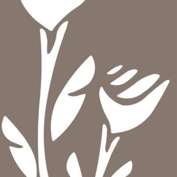 Intra απο ξύλο plywood 3mm-4mm πάχος - Αφηρημένο αυτοκόλλητο τοίχου με τριαντάφυλλο Δίασταση 30x30 cm Intraeaxys-0780rn15 - Image 1