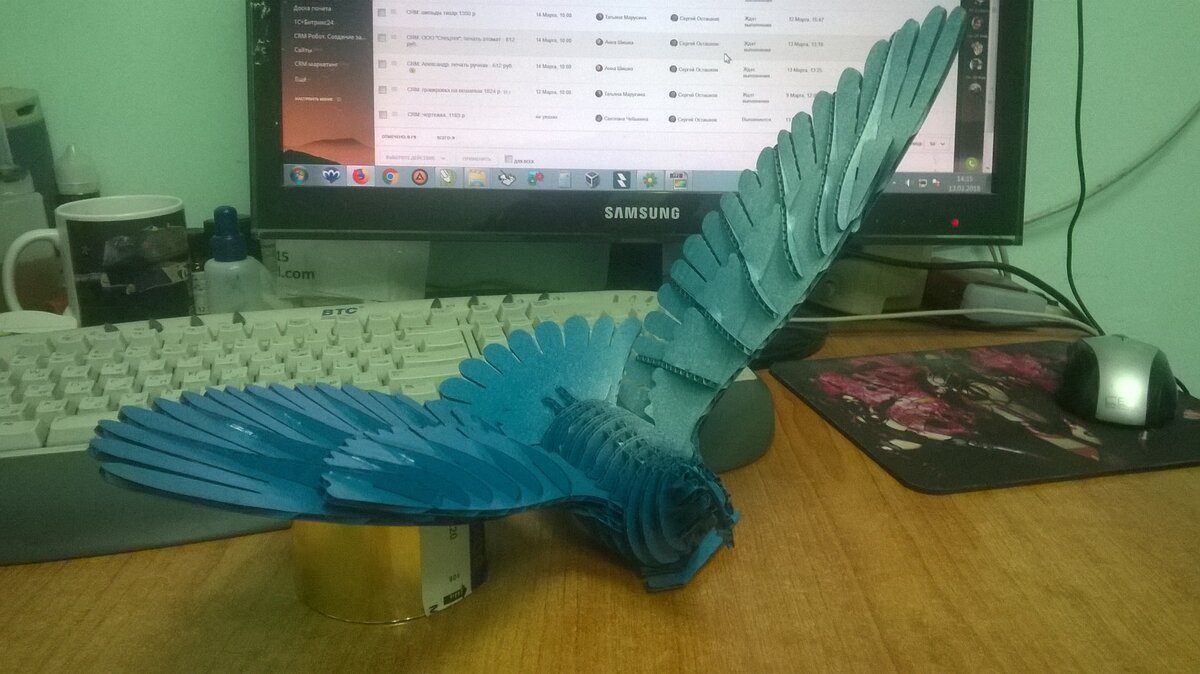 Intra απο ξύλο plywood 3mm-4mm πάχος - Περιστέρι 3D παζλ Δίασταση 30x30 cm Intraeaxys-67wv4lo2