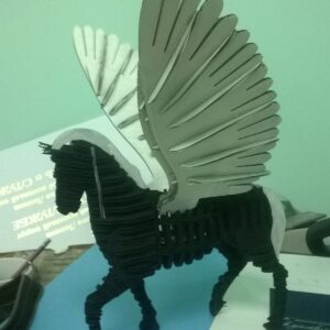 Intra απο ξύλο plywood 3mm-4mm πάχος - Φτερωτό άλογο τρισδιάστατο παζλ Δίασταση 30x30 cm Intraeaxys-91jgxp1m