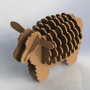 Intra απο ξύλο plywood 3mm-4mm πάχος - Πρόβατα τρισδιάστατο μοτίβο παζλ Δίασταση 30x30 cm Intraeaxys-lop0lk1w