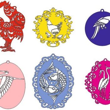 Intra απο ξύλο plywood 3mm-4mm πάχος - Σχέδια μενταγιόν Δίασταση 30x30 cm Intraeaxys-eo20r367 - Image 1