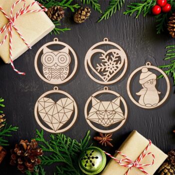 Intra απο ξύλο plywood 3mm-4mm πάχος - Χριστουγεννιάτικα παιχνίδια Δίασταση 30x30 cm Intraeaxys-075yvkko - Image 1
