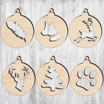 Intra απο ξύλο plywood 3mm-4mm πάχος - Διακοσμήσεις Χριστουγεννιάτικων Δέντρων Δίασταση 30x30 cm Intraeaxys-pok38237 - Image 1