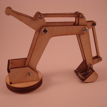Intra απο ξύλο plywood 3mm-4mm πάχος - Παιχνίδι Mini Excavator Digger Δίασταση 30x30 cm Intraeaxys-6o3ye9p7 - Image 1