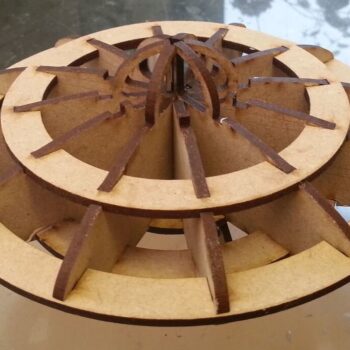 Intra απο ξύλο plywood 3mm-4mm πάχος - Ιπτάμενος δίσκος 3D παζλ Δίασταση 30x30 cm Intraeaxys-075y3j8o - Image 5