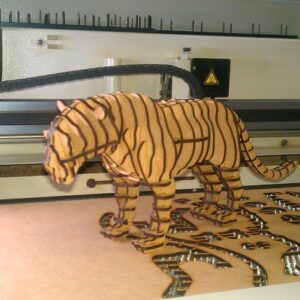 Intra απο ξύλο plywood 3mm-4mm πάχος - Tiger 3d παζλ Δίασταση 30x30 cm Intraeaxys-ro625n1x