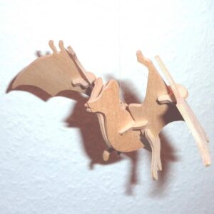 Intra απο ξύλο plywood 3mm-4mm πάχος - Νυχτερίδα 3D παζλ Δίασταση 30x30 cm Intraeaxys-d1le9x7m