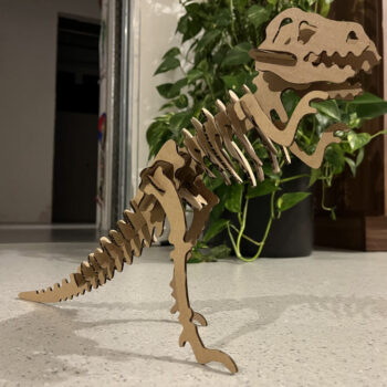 Intra απο ξύλο plywood 3mm-4mm πάχος - T-Rex 3D Puzzle Δίασταση 30x30 cm Intraeaxys-pok3e5d7 - Image 3