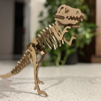 Intra απο ξύλο plywood 3mm-4mm πάχος - T-Rex 3D Puzzle Δίασταση 30x30 cm Intraeaxys-pok3e5d7 - Image 4