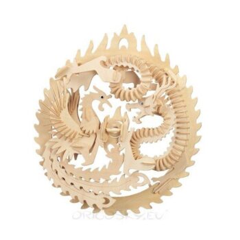 Intra απο ξύλο plywood 3mm-4mm πάχος - Εικόνα Dragon And Pheonex 3d Print Δίασταση 30x30 cm Intraeaxys-zo9n641k - Image 1