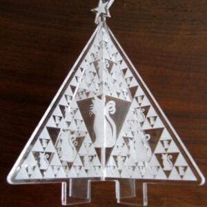 Intra απο ξύλο plywood 3mm-4mm πάχος - Sierpinski Fractal Triangle Decor Δίασταση 30x30 cm Intraeaxys-67wlj621