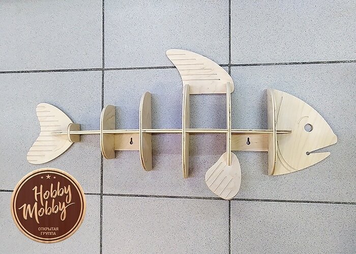 Intra απο ξύλο plywood 3mm-4mm πάχος - Ράφι ψαριών Polka Ryba Δίασταση 30x30 cm Intraeaxys-p7yxp6oq