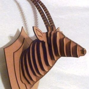 Intra απο ξύλο plywood 3mm-4mm πάχος - Σχέδιο δρομολογητή CNC 3D Puzzle Αντιλόπη Δίασταση 30x30 cm Intraeaxys-eoxzzg1z