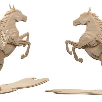 Intra απο ξύλο plywood 3mm-4mm πάχος - Μαγικός Πήγασος (Ιπτάμενο Άλογο) CNC Laser Pattern L 12 mm Δίασταση 30x30 cm Intraeaxys-0780qn15 - Image 1