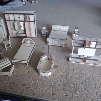 Intra απο ξύλο plywood 3mm-4mm πάχος - Σετ Έπιπλα Ξύλινο Κουκλόσπιτο Δίασταση 30x30 cm Intraeaxys-51rrdxm1 - Image 3