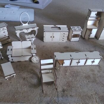 Intra απο ξύλο plywood 3mm-4mm πάχος - Σετ Έπιπλα Ξύλινο Κουκλόσπιτο Δίασταση 30x30 cm Intraeaxys-51rrdxm1 - Image 5