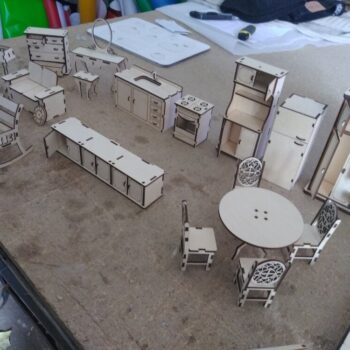 Intra απο ξύλο plywood 3mm-4mm πάχος - Σετ Έπιπλα Ξύλινο Κουκλόσπιτο Δίασταση 30x30 cm Intraeaxys-51rrdxm1 - Image 8