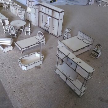 Intra απο ξύλο plywood 3mm-4mm πάχος - Σετ Έπιπλα Ξύλινο Κουκλόσπιτο Δίασταση 30x30 cm Intraeaxys-51rrdxm1 - Image 9