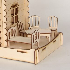 Intra απο ξύλο plywood 3mm-4mm πάχος - Κουκλόσπιτο Έπιπλα Μινιατούρα Καρέκλα Τραπέζι Κρεβάτι Δίασταση 30x30 cm Intraeaxys-voq2wmdo