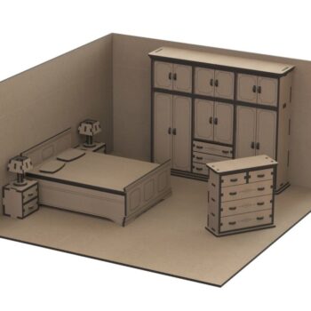 Intra απο ξύλο plywood 3mm-4mm πάχος - Κουκλόσπιτο Μίνι Έπιπλα Δίασταση 30x30 cm Intraeaxys-pok3j337 - Image 3