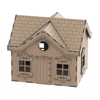Intra απο ξύλο plywood 3mm-4mm πάχος - Μοντέρνο ξύλινο σπίτι παιχνιδιών Ξύλινο κουκλόσπιτο Δίασταση 40x50 cm Intraeaxys-qommj5ko - Image 1