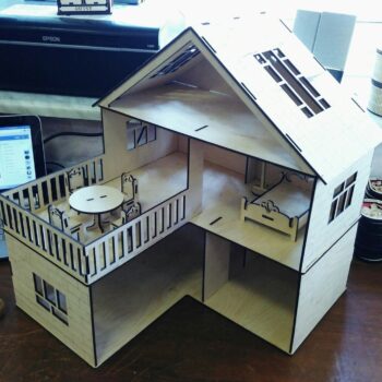 Intra απο ξύλο plywood 3mm-4mm πάχος - Ξύλινο κουκλόσπιτο για παιδιά Δίασταση 30x30 cm Intraeaxys-eo20p6m7 - Image 1