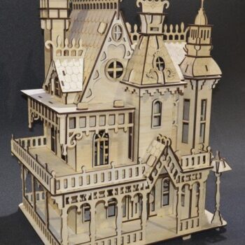 Intra απο ξύλο plywood 3mm-4mm πάχος - Βίλα φαντασίας Δίασταση 30x30 cm Intraeaxys-yon054x7 - Image 1