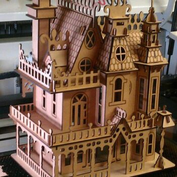 Intra απο ξύλο plywood 3mm-4mm πάχος - Βίλα φαντασίας Δίασταση 30x30 cm Intraeaxys-yon054x7 - Image 3