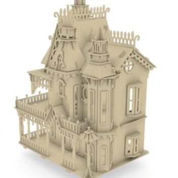 Intra απο ξύλο plywood 3mm-4mm πάχος - Βίλα φαντασίας Δίασταση 30x30 cm Intraeaxys-yon054x7 - Image 4