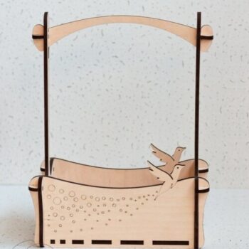 Intra απο ξύλο plywood 3mm-4mm πάχος - Καλάθι καραμελών κολιμπρί Δίασταση 30x30 cm Intraeaxys-voq293jo - Image 1