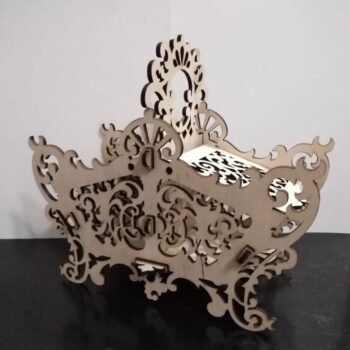 Intra απο ξύλο plywood 3mm-4mm πάχος - Διακοσμητικό κουτί πεταλούδα Καλάθι καραμελών Δίασταση 30x30 cm Intraeaxys-075ywe3o - Image 1