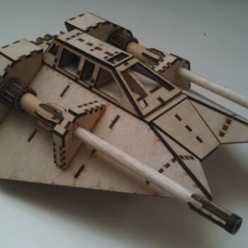 Intra απο ξύλο plywood 3mm-4mm πάχος - Star Wars Snowspeeder 3 χλστ Δίασταση 30x30 cm Intraeaxys-078yny4o - Image 1