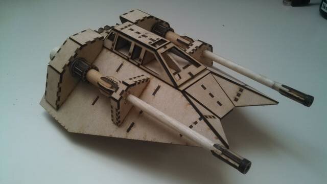 Intra απο ξύλο plywood 3mm-4mm πάχος - Star Wars Snowspeeder 3 χλστ Δίασταση 30x30 cm Intraeaxys-078yny4o