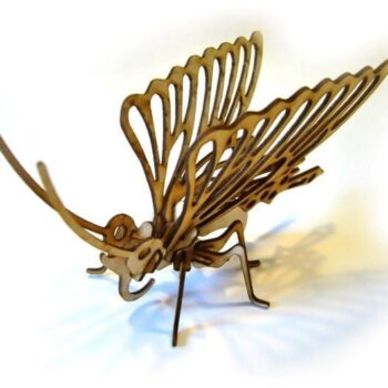 Intra απο ξύλο plywood 3mm-4mm πάχος - Ξύλινη πεταλούδα τρισδιάστατο παζλ Δίασταση 30x30 cm Intraeaxys-51rrln01 - Image 1